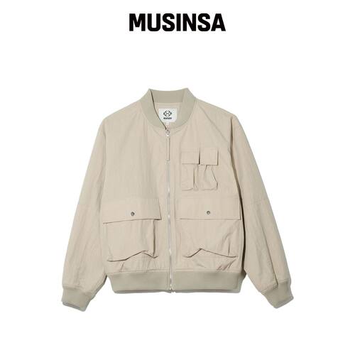 NONTYPE MULTI POCKET MA1 JUMPER（米色） MUSI韩国官网直邮进口