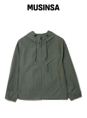 NONTYPE DOUBLE DIAGONAL WIND JUMPER (深卡其)韩国官网直邮进口