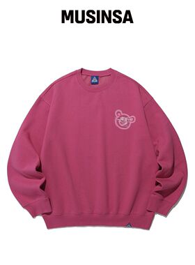 ISTKUNST BEAR&SMILEY 卫衣_粉色(IK2DFMM442A)韩国官网直邮进口