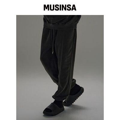 ATTENTIONROW 深灰色轻质涂料休闲裤 MUSINSA韩国官网直邮进口