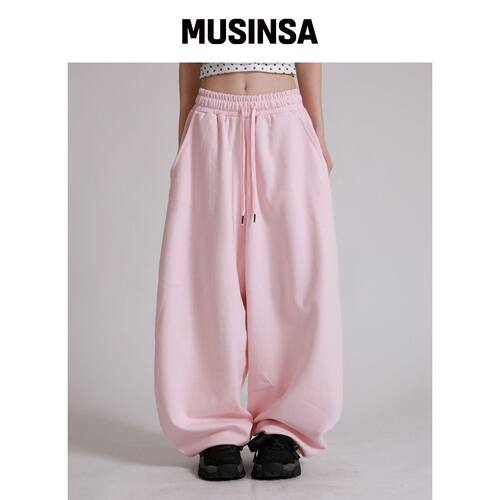 LIKE THE MOST CURB 毛衣宽松训练裤_PINK MUSIN韩国官网直邮进口