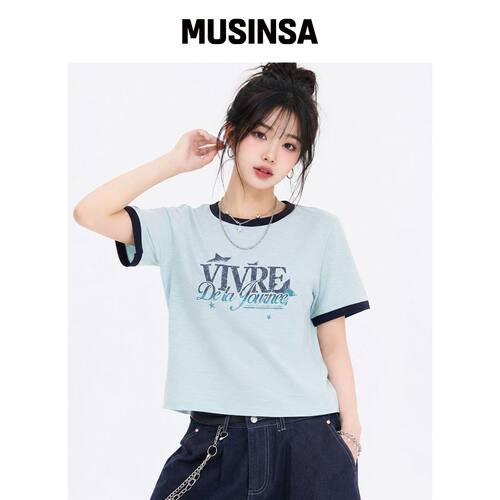 CHASECULT 女性条纹短袖T恤-FBRG5892D0S MUSINS韩国官网直邮进口