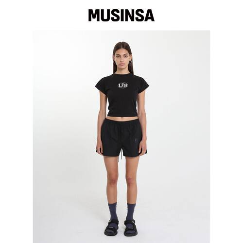 s/e/o US LOGO MINI T-SHIRT_BLACK韩国官网直邮进口MUSINSA