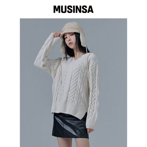 CHASECULT 女性V领针织衫-CFRG5276D05 MUSINSA韩国官网直邮进口