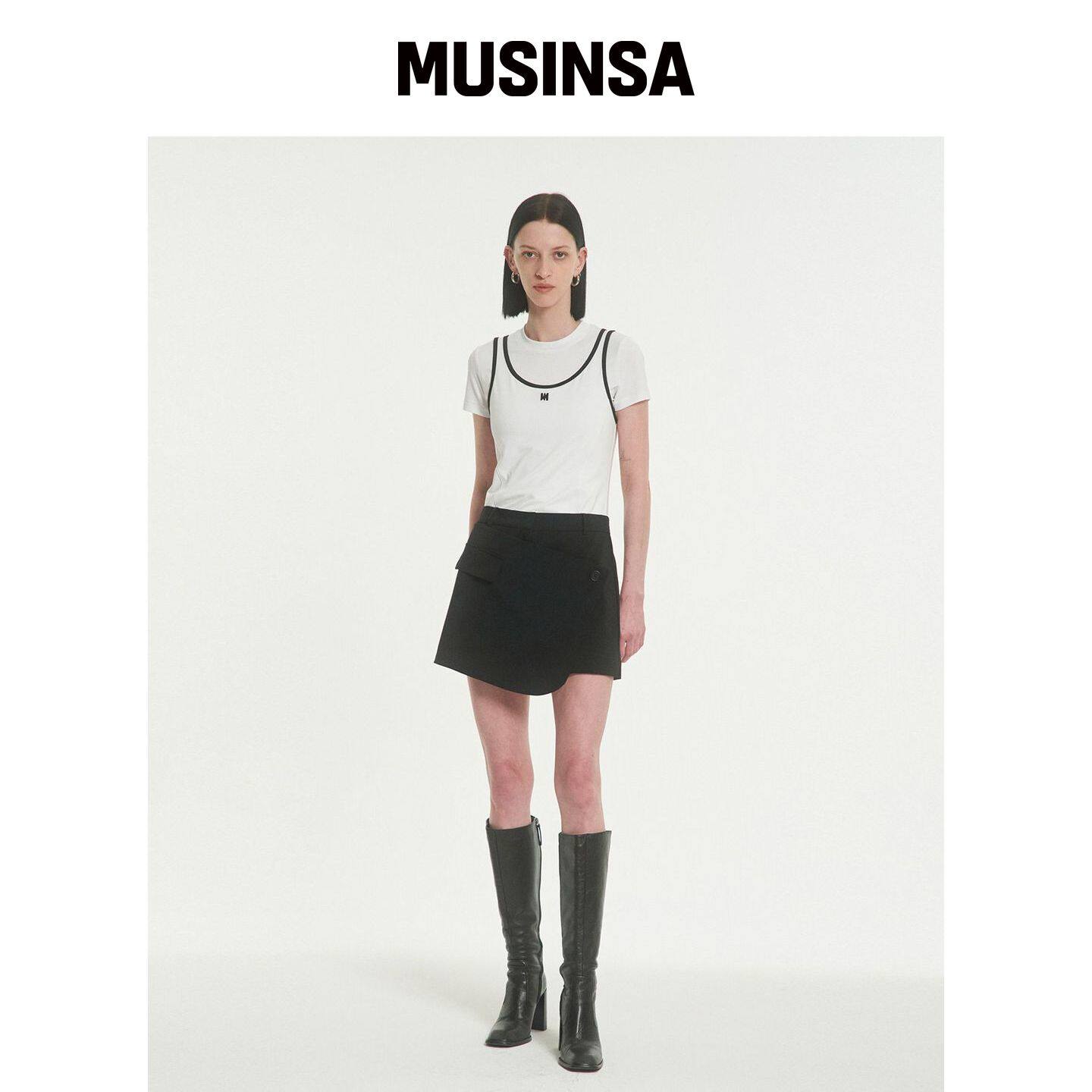 MEA 包裹裙子 [BLACK] MUSINSA韩国官网直邮进口