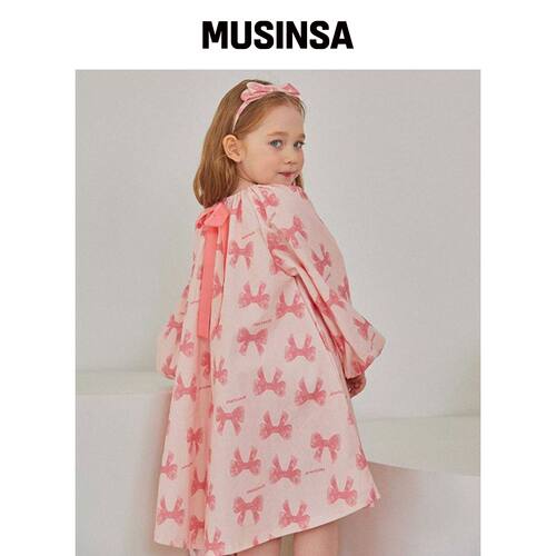 MATILDA N Y 丝带牛仔POPO连衣裙 MUSINSA韩国官网直邮进口