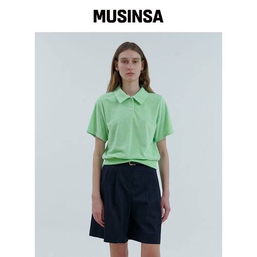STEP AROUND 特里开襟上衣_APPLE GREEN MUSINSA韩国直邮官方正品