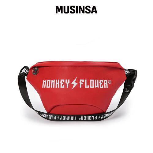 Monkey Flower 公用logo腰包 MF9ABG05U 红色韩国官网直邮进口