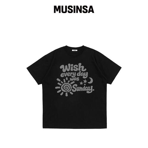 COSO CC EVERYDAY THEY 图案T恤（VLACK）韩国官网直邮进口