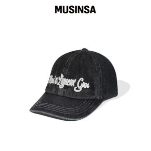 MAGOODGAN 9317 链刺绣黑色牛仔帽 MUSINSA韩国直邮官方正品