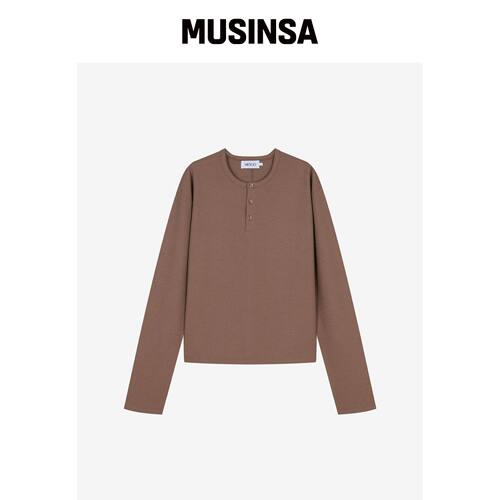 MERGO COVE Waffle Henley T恤 [打火机文胸绑带韩国官网直邮进口