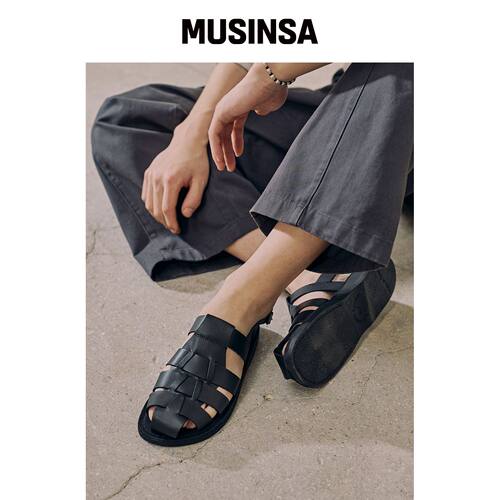 JERUSALEM SANDALS 1041 MICHAEL_BLACK (米卡尔韩国官网直邮进口