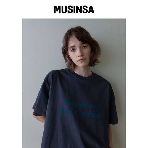 NOCONTENT 155. TUDE T恤 _ 炭灰色 MUSINSA韩国官网直邮进口