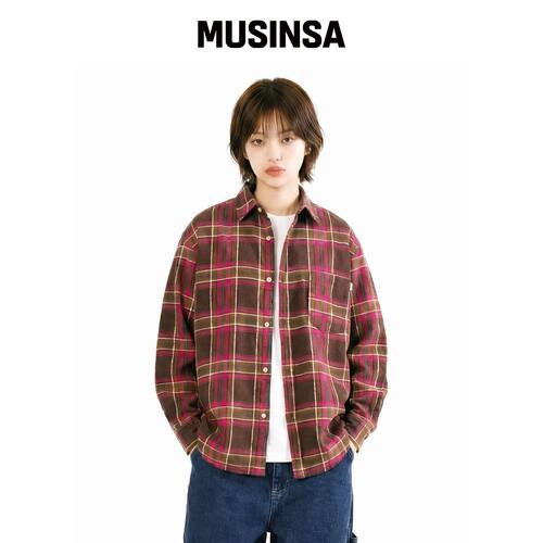 QT8 GARMENTS LB Rustic Core 格纹衬衫（粉色）韩国官网直邮进口