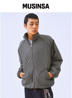 TRAVEL piping light padding jacket charcoal韩国官网直邮进口