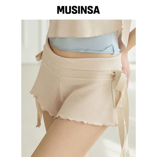 DEVIWEAR MELLOW WAFFLE RIBBON SHORTS DEVI-B0韩国官网直邮进口