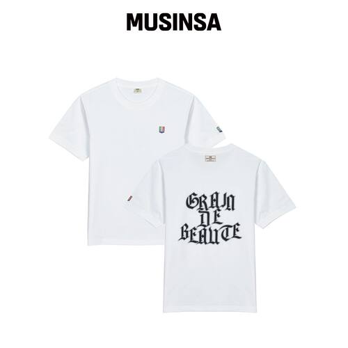 GRAIN DE BEAUTE BACK LOGO T-SHIRT 01 [白色] 韩国官网直邮进口