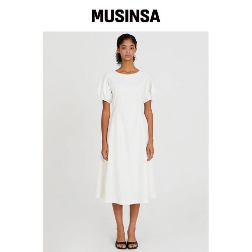 HAVELESS SIGNATURE PUFF DRESS 象牙色韩国官网直邮进口MUSINSA