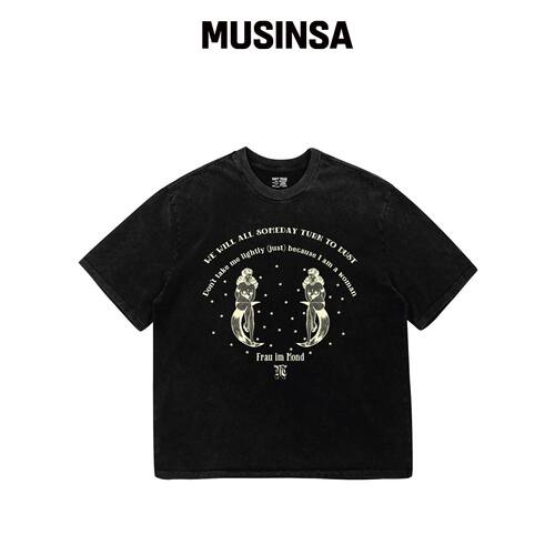 NAVYTEAM FRAU IM MOND PIGMENT 短袖T恤 MUSINS韩国官网直邮进口