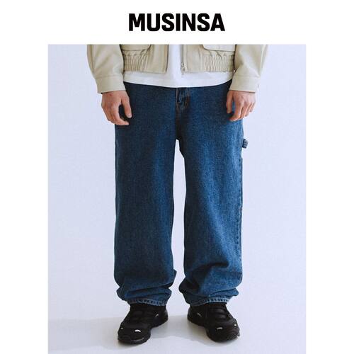 QT8 GARMENTS RG牛仔工装裤（深蓝色） MUSINSA韩国官网直邮进口
