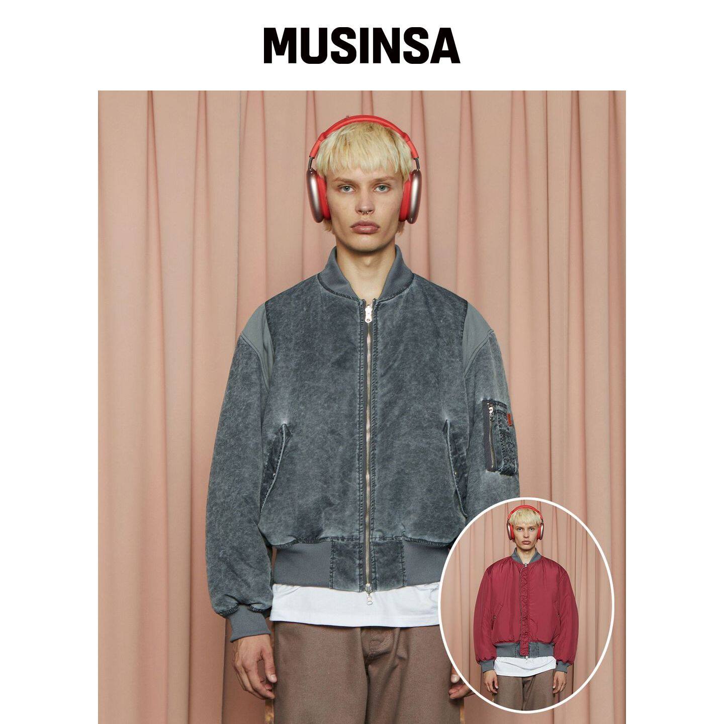 UNALLOYED PIGMENT MA1 夹克 / 茶灰色 MUSINSA韩国直邮官方正品