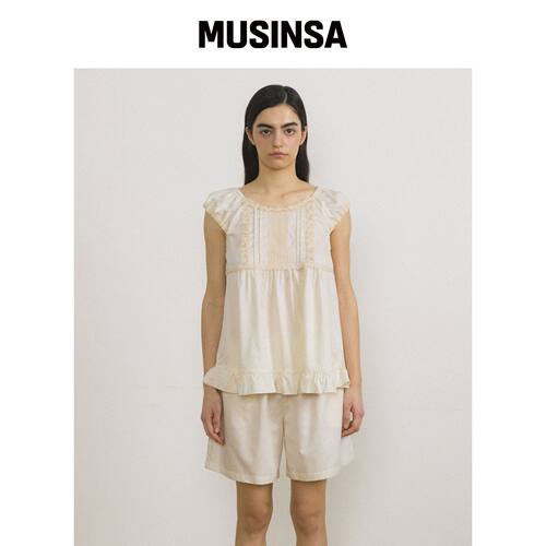 JO'S LOUNGE 经典棉质无袖两件套 009 MUSINSA韩国直邮官方正品