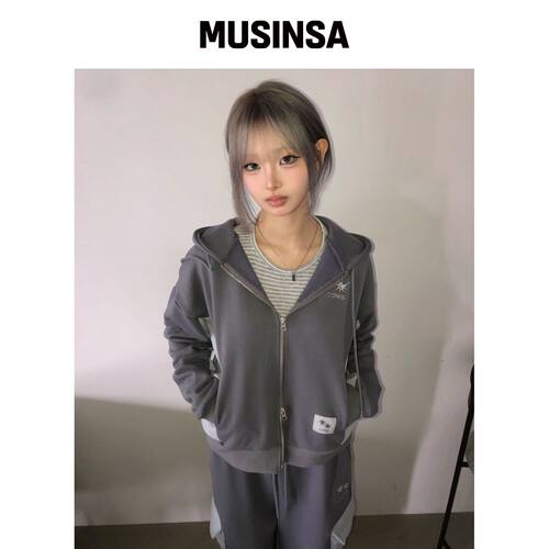 COIRIS BIFL套装侧缝拼色连帽外套（男女通用） 韩国官网直邮进口
