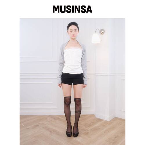 BELLIALEU COTTON BASIC BOLERO-灰色 MUSINSA韩国官网直邮进口