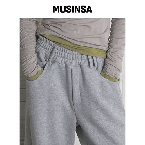 ORDES 灰色带腰带环卫裤 MUSINSA韩国直邮官方正品