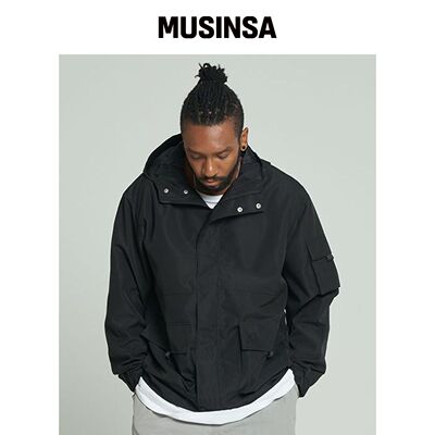 TENER 口袋刺绣夹克 黑色 MUSINSA韩国官网直邮进口
