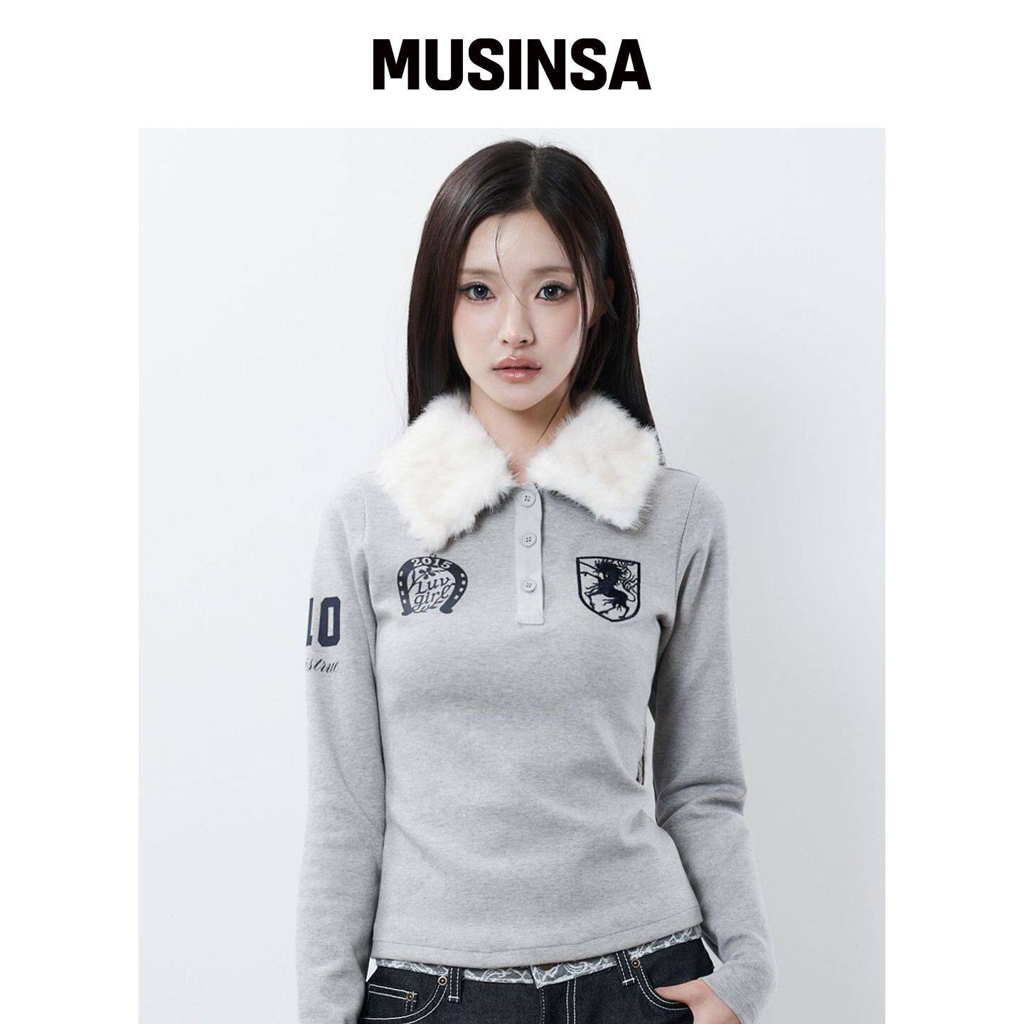 LUVISTRUE RL 毛领袖子(灰色) MUSINSA韩国官网直邮进口