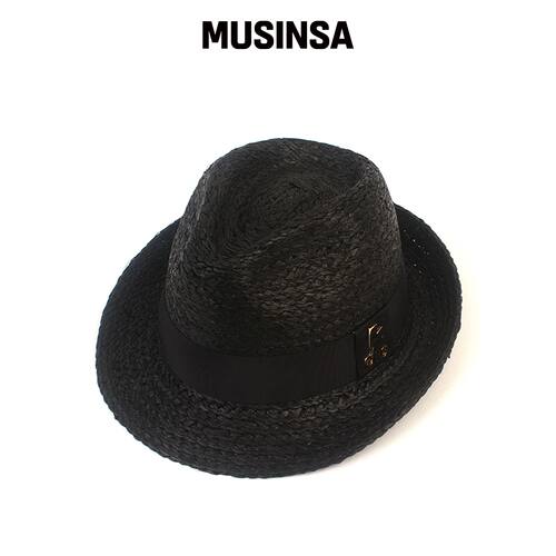 UNIVERSAL CHEMISTRY BU Raffia Line 黑色草编 韩国官网直邮进口