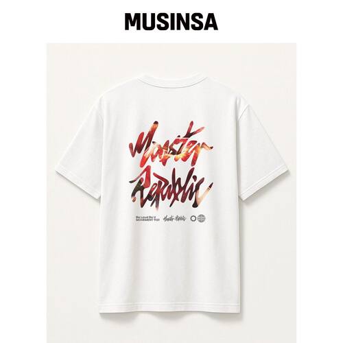 MONSTER REPUBLIC AUTHENTIC LOGO RED APPLE T 韩国官网直邮进口