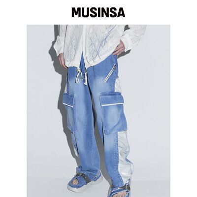 RSSC 皱褶混合工装牛仔裤 - L/DE MUSINSA韩国官网直邮进口