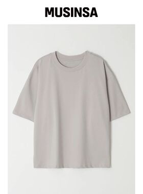 NUS YEI Back Patch 1/2 TEE 灰色韩国官网直邮进口MUSINSA