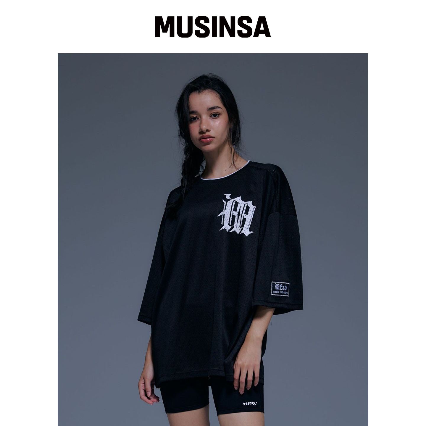 MFAV 口罩 BATLINE 爱好者短袖黑色 MUSINSA韩国官网直邮进口