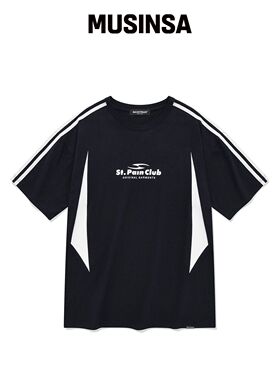SAINTPAIN SP 圆圈logo徽章T恤-深蓝色韩国官网直邮进口