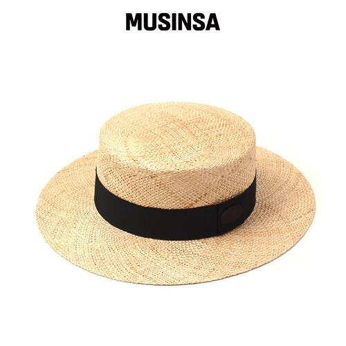UNIVERSAL CHEMISTRY Bau 米色平顶软呢帽 MUSIN韩国官网直邮进口