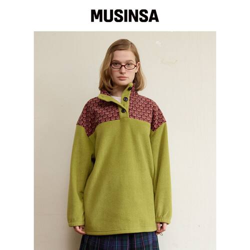 FUNFROMFUN 花朵儿童摇粒绒，绿色 MUSINSA韩国直邮官方正品