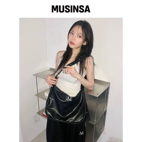 MUCENT PORT 双环皱皮肩包 男女通用 (2种颜色) 韩国官网直邮进口