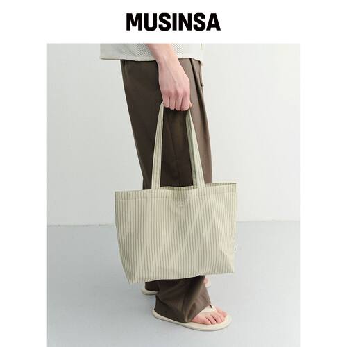 DUNST FOR MEN 条纹休闲购物袋_UNISEX_UDBA6E21韩国官网直邮进口
