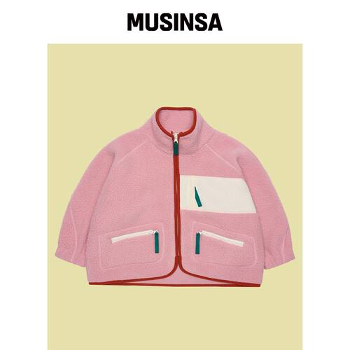 FRISE FRISE SHERPA FLEECE JACKET, candypink韩国官网直邮进口