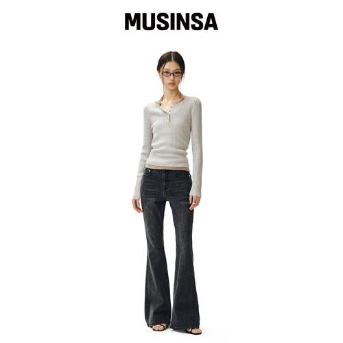 DECET WOMEN Signature Slim Flared Jeans DCWP韩国官网直邮进口