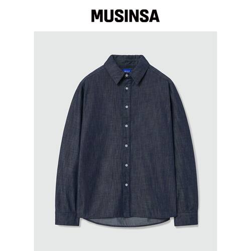 DECET 牛仔衬衫 DCSH001靛蓝 MUSINSA韩国官网直邮进口