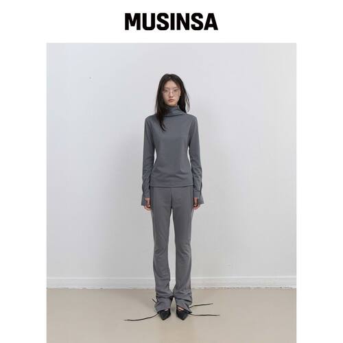 OJOS 开叉喇叭裤 / 炭灰色 MUSINSA韩国官网直邮进口