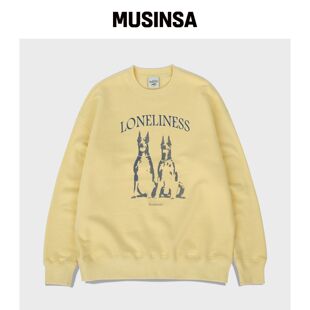 BONRROW Loneliness Sweat_Lemon MUSINSA韩国官网直邮进口