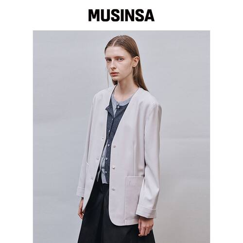 AHWE Cardi-Jacket_LIGHT GREY韩国官网直邮进口MUSINSA