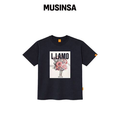 LLAMO LLAMO NO5 短袖T恤 男女通用 大码 S~4XL韩国官网直邮进口