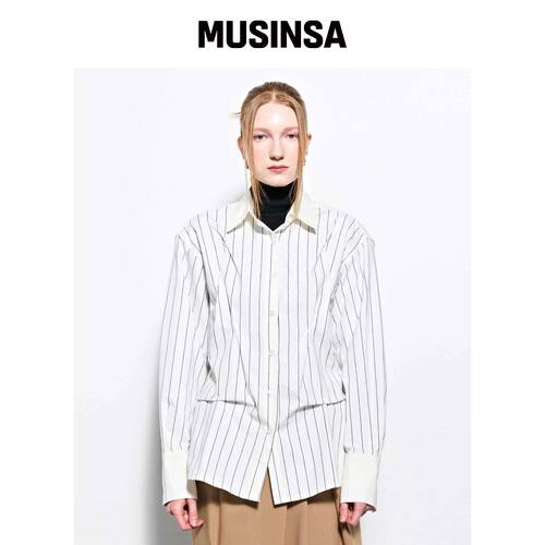 KIMZISU DOZI - Pinched Stripe Oversized Shir韩国官网直邮进口