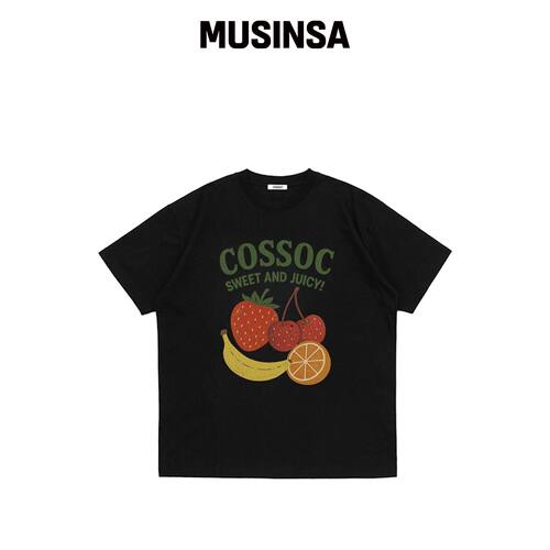 COSO FRUITS 短袖T恤 (黑色)韩国官网直邮进口MUSINSA